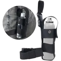 Kapmore Verstellbarer Oberschenkel-Pfeffer-Sprühbeutel – Nylon-Halteriemen für MK9, oben offen, passend für 0,5 kg Pfefferspray (Fox Labs, Sabre, Freeze +P), Bein-Wasserflaschenhalter zum Wandern