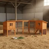 Hasenstall Hühnerstall Kaninchenstall Freigehege Freilauf Käfig Hasen Holz Xxl