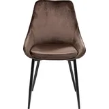 Kare Esszimmerstuhl East Side Polyester braun 2er Set