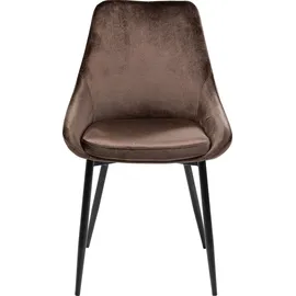 Kare Esszimmerstuhl East Side Polyester braun 2er Set