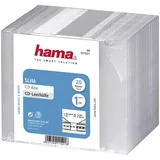 Hama CD-Leerhülle (20er-Pack, Slim Höhe 5,2mm) CD-Schutzhülle weiß