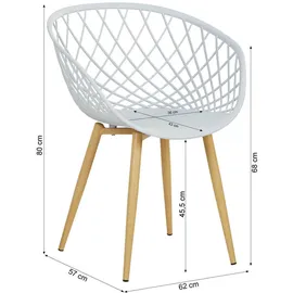 Homestyle4u Gartenstuhl, 6er Set in Grau 2820,