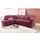DOMO collection Ecksofa »Papenburg, zeitlose Rückensteppung, elegante Armlehne, L-Form«, mit Ottomane, wahlweise mit Bettfunktion rot
