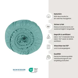 SCHIESSER Spannbettlaken Jersey 180 x 200 cm Mint