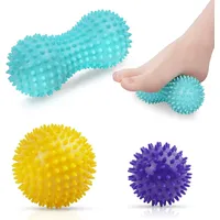 URAQT Massagebälle Faszienball Igelball Spiked Massage Ball Noppen