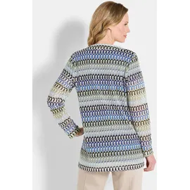 GOLDNER Langarm Spitzenjacke aus Jersey Blau 44
