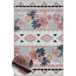 Myflair Möbel & Accessoires Teppich »Lotus Lagerräumung«, rechteckig, 8 mm Höhe, florales Design, Blumen Motiv, Outdoor geeignet, Balkon, Terrasse Myflair Möbel & Accessoires rosa,multi B: 100 cm   1 St.