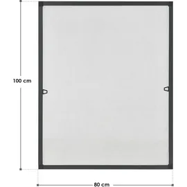Juskys Fliegenschutzgitter mit Aluminiumrahmen 80 x 100 cm anthrazit