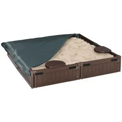 Outsunny Sandkasten HDPE