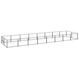 vidaXL Hundezwinger Schwarz 16 m2 Stahl