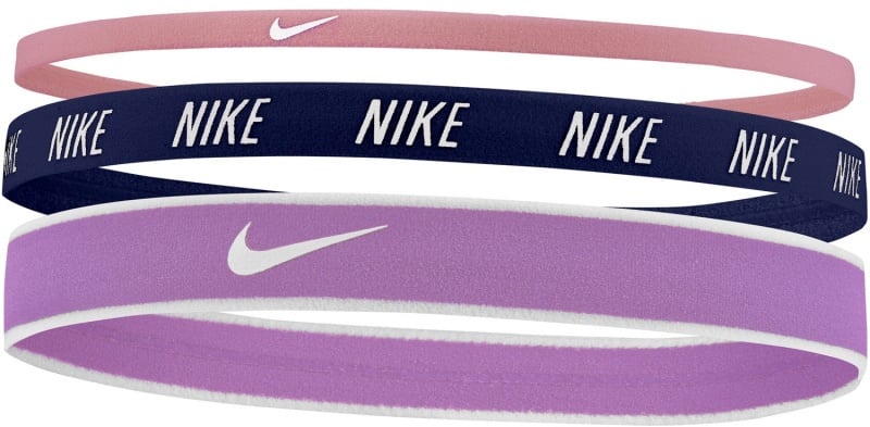 3er Pack NIKE Haarbänder Mixed Width 645 - red stardust/purple ink/white