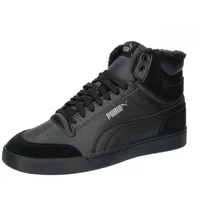 Puma Shuffle Mid Fur Sneaker, Black Black-Steel Gray, 42.5