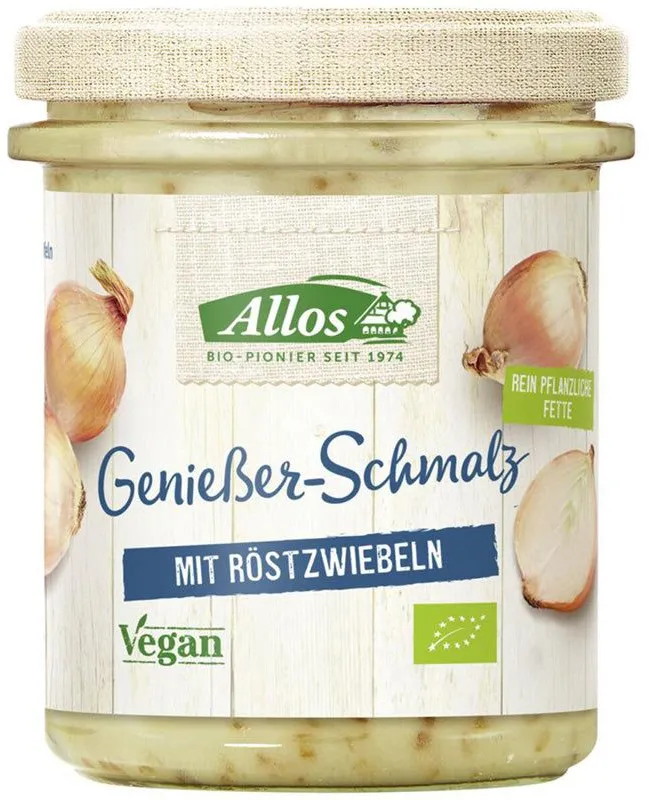 Allos Genießer Schmalz mit Röstzwiebel glutenfrei 150 g