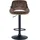 CLP Barhocker Milet, Samt braun Textil, 47x85x48 cm, Esszimmer, Barmöbel, Barhocker