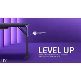 ISY IGD-1000 Gaming Tisch Schwarz