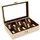 FRIEDRICH23 Uhrenbox Cordoba für 10 Uhren aus Leder mit Glasdeckel Beige