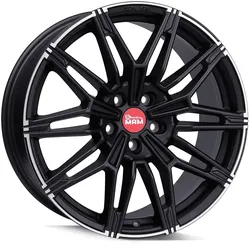 MAM Wheels B3n Matt Black Lip Polish 8.5x19 ET 30 5/112 Alufelge Schwarz