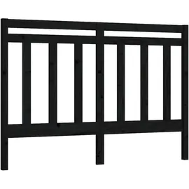 vidaXL Kopfteil Schwarz 166x4x100 cm Massivholz Kiefer