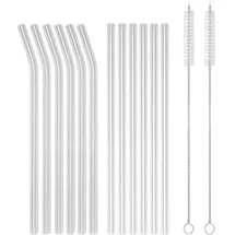 Intirilife Strohhalm Set 15-teilig 20 x 0,8 cm Transparent