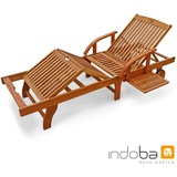 indoba Haus + Garten Sun Shine Gartenliege 199 x 73 x 82 cm braun klappbar