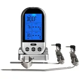 Kabelloses Digitales Fleischthermometer, Küchentimer Mit Zwei Sonden, Kochthermometer Für Rindfleisch, Smoker, Grill, Grill