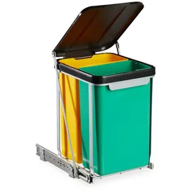 Relaxdays Einbaumülleimer 8 l Schwarz