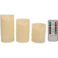Flammenlose Led-kerzen Mit Fernbedienung, Realistischem Flackereffekt, Batterien Inklusive, 7,5 Cm Tropfenform Für Die Heimdekoration