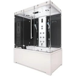 AcquaVapore Kombination Badewanne Dusche K80-SW-EH-A-EA Duschtempel 100x180 cm OHNE Zusatzoption