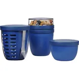 Mepal Ellipse Lunchpot, Fruitpot und Snackpot 3er Set Vivid Blue