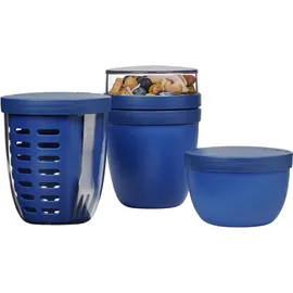 Mepal Ellipse Lunchpot, Fruitpot und Snackpot 3er Set Vivid Blue