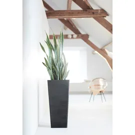 Ecopots Pflanztopf Rotterdam hoch Dunkelgrau 70 cm