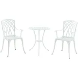 casa.pro Bistro-Set Vena 3-tlg. Weiß