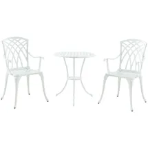 casa.pro Bistro-Set Vena 3-tlg. Weiß