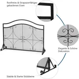 Costway - Kaminschutzgitter, Funkenschutz Aus Metall, Feuer Kaminschutz, Kamingitter Funkenschutzgitter Freistehend Für Babys Oder Haustiere, 112 X 32 X 83 Cm