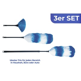 Maximex Staubwedel-Set 3-tlg. blau