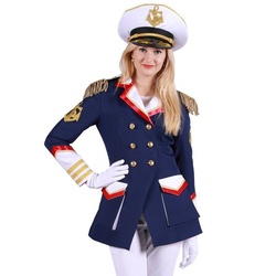thetru Kostüm Gardejacke Marine, Auffällige Kapitänsjacke für den Karneval blau XS