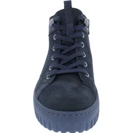 WALDLÄUFER H-Livia Bootie 941804-402-194, Warmfutter, Nubukleder/ Metallic, Notte (Dunkelblau), Weite H, Wechselfußbett 38 EU Weit