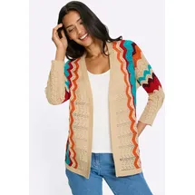 Sieh an! Ajour-Strickjacke beige 42