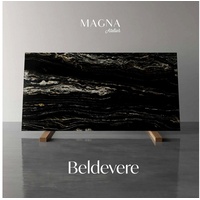 MAGNA Atelier Esstisch BERGEN OVAL mit Marmor Tischplatte, ovaler Esstisch, Metallgestell, Exclusive Line, 200x100x75cm schwarz 160 cm x 75 cm x 100 cm