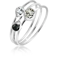 Elli Set Stacking Zart Kristalle 925 Silber 64 Damen