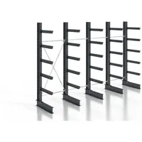 Stier Kragarmregal schraubbar einseitig 4 Felder mit 5 Ebenen