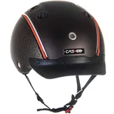 Casco Kinder Reithelm CHOICE braun metallic S (52-56cm) + MyStyle Wechselstreifen orange reflex