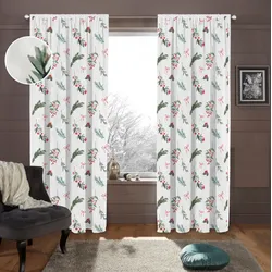 Gardine MY HOME "Joy" Gr. 5, rot, B:135cm H:230cm, Polyester, Gardinen