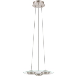 Design LED 21 Watt Decken Beleuchtung Glas satiniert Hänge Leuchte Pendel Lampe Eglo 90811