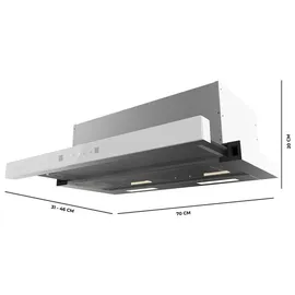 Cecotec Bolero Flux TLT 704400 Dunstabzugshaube 70 cm Weiß