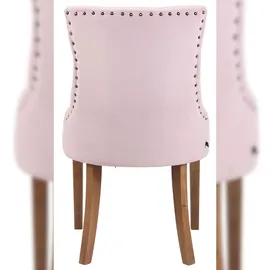 CLP 4er Set Esszimmerstuhl Aberdeen Samt I Mit Hochwertiger Polsterung Und Samtbezug I Polsterstuhl Mit Gestell Aus Kautschukholz