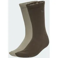 adidas Two-Toned Crew Socken 2er Pack Silver Pebble/Shadow Olive 43-45
