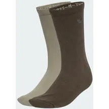 adidas Two-Toned Crew Socken 2er Pack Silver Pebble/Shadow Olive 43-45