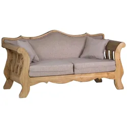 Mexico Sofa 2-Sitzer 100% Baumwolle, Massivholz Pinie  Mexiko Möbel Mexikanisch