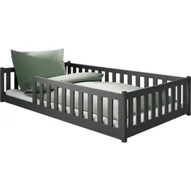 Kids Collective Jugendbett Kids Collective 120 x 200 cm Kiefer massiv grau